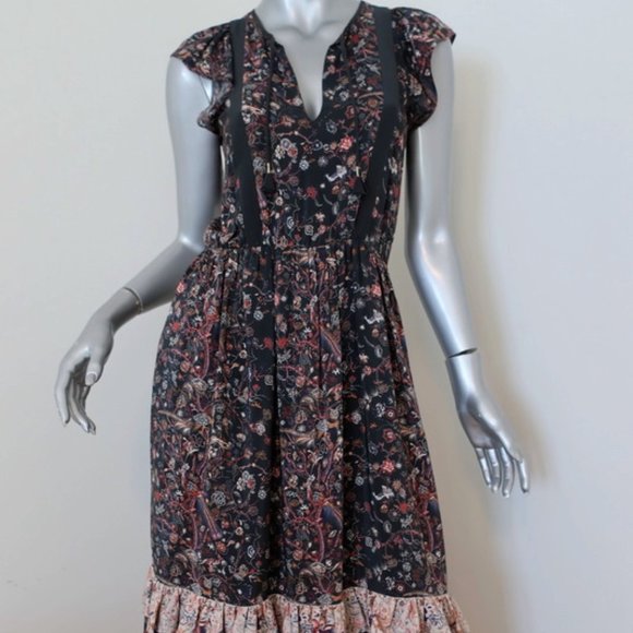 Ulla Johnson Midi Dress Zanna Midnight 